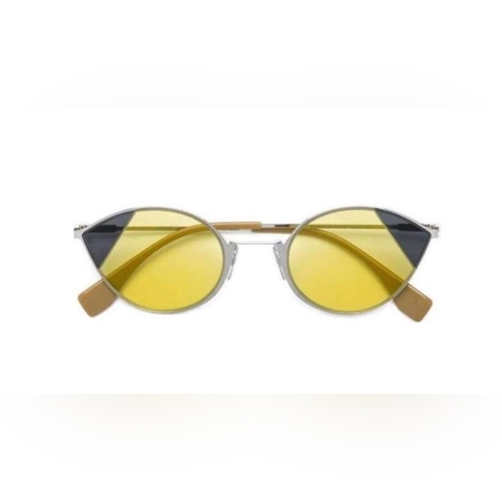 Fendi Round Sunglasses with Yellow Lenses